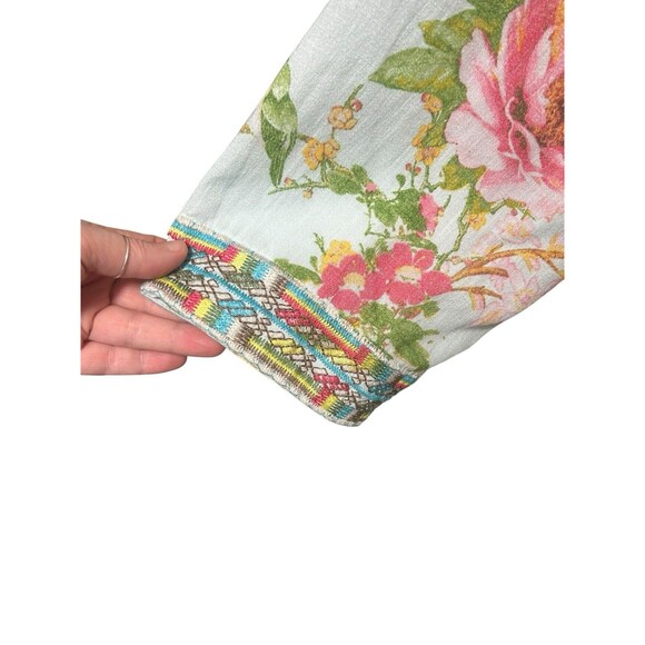 Soft Surroundings Womens Merielle Boho Floral Embroidered Tunic Blouse Size 3X - Picture 5 of 9